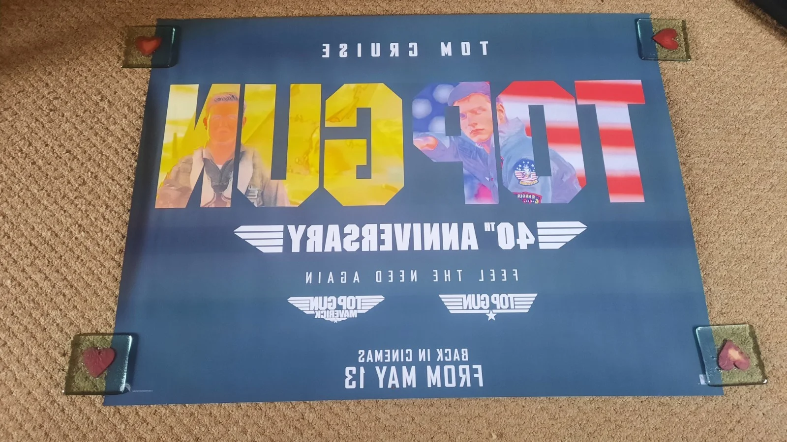 Top Gun Maverick Original Quad Cinema Poster Double Bill 30x40 Tom Cruise 2026, изображение 4