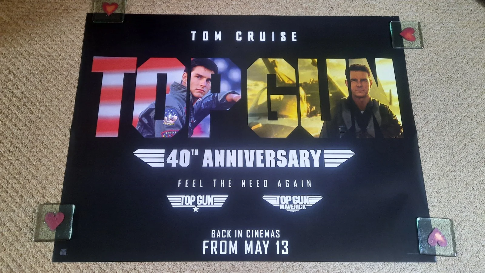 Top Gun Maverick Original Quad Cinema Poster Double Bill 30x40 Tom Cruise 2026, изображение 5