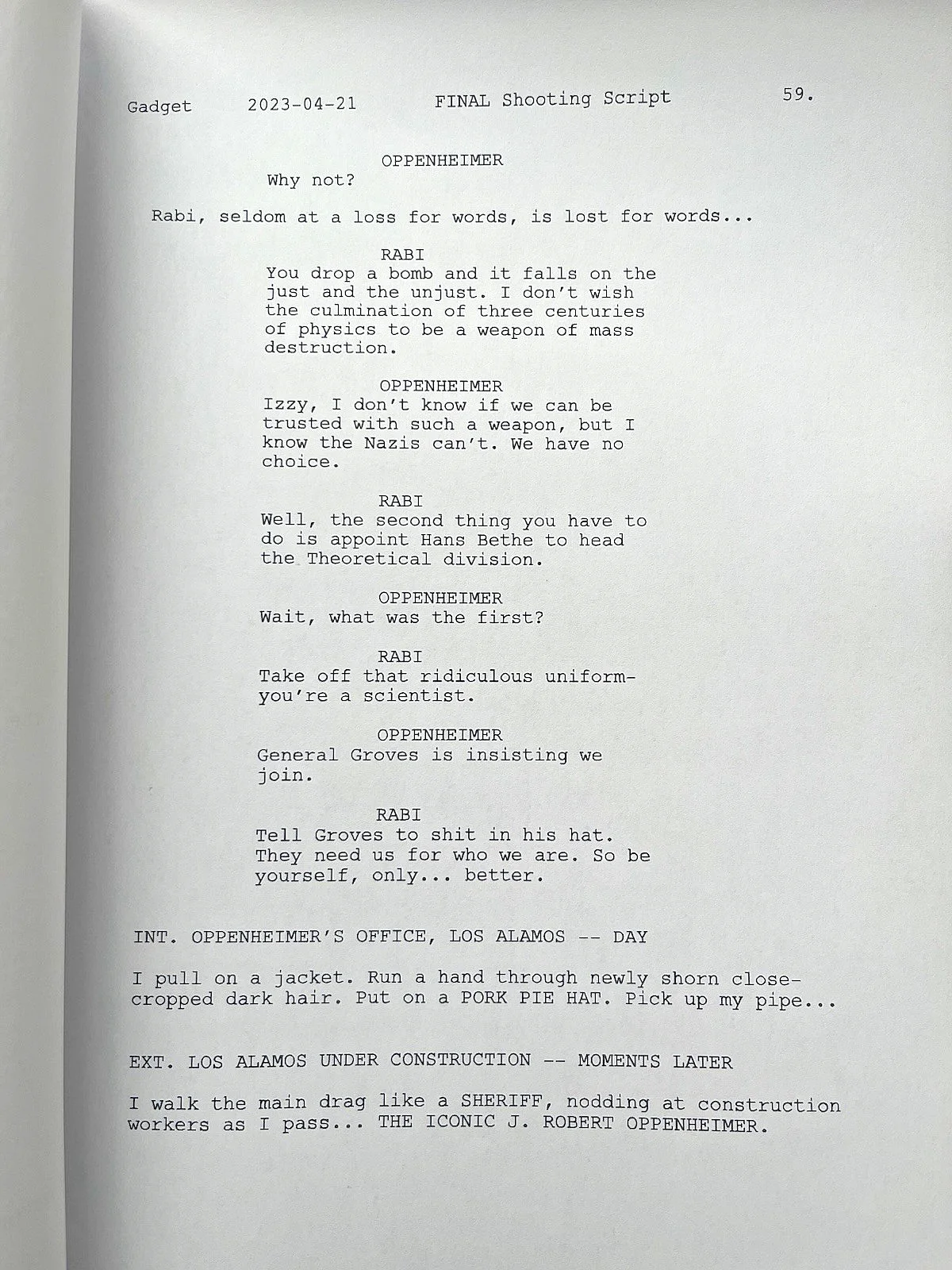 Oppenheimer Film Screenplay / Script. Cillian Murphy, Robert Downey Jr., image 2