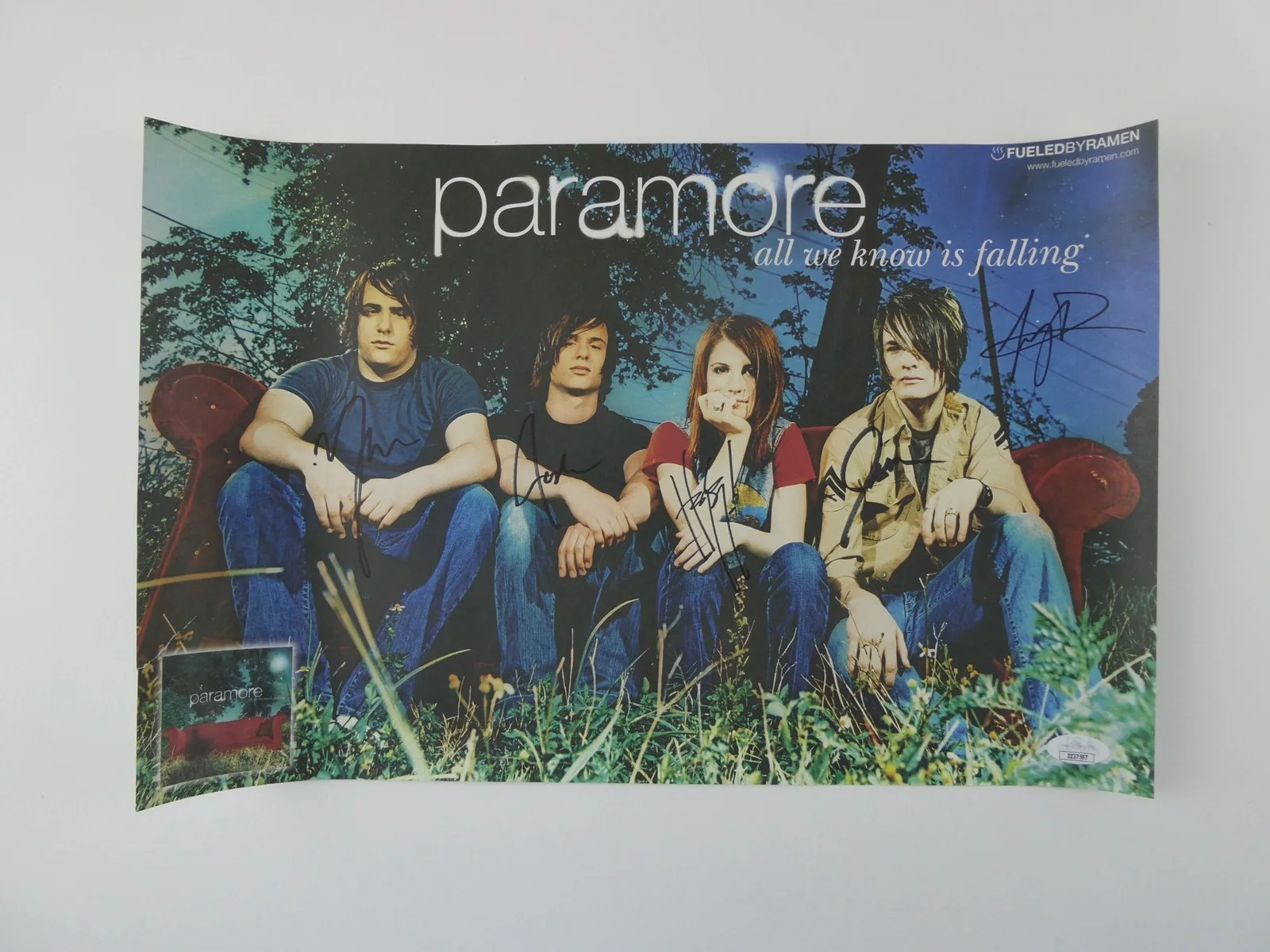 Paramore Signed 11x17 Poster Hayley Williams Zac Farro +3 Full Band JSA COA LOA, изображение 2