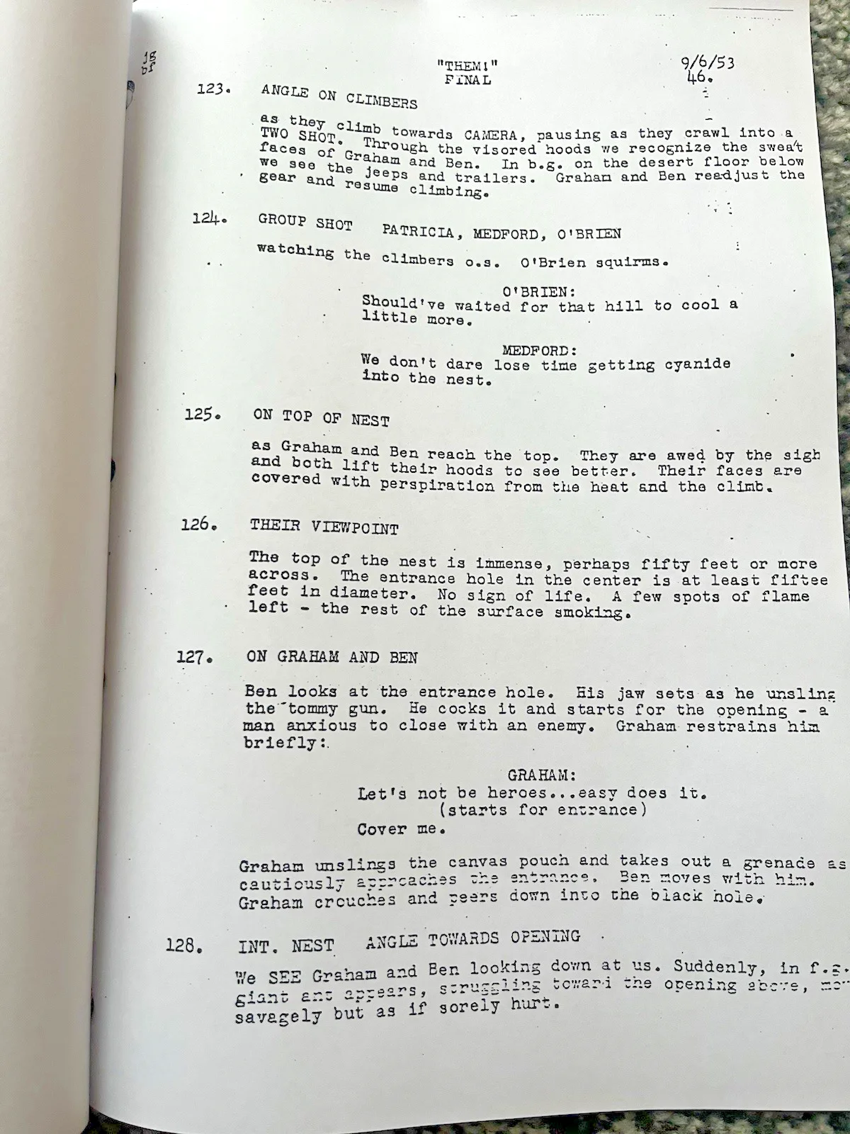 Them! (1954) Film Screenplay / Script. James Arness, Leonard Nimoy, Joan Weldon., image 2
