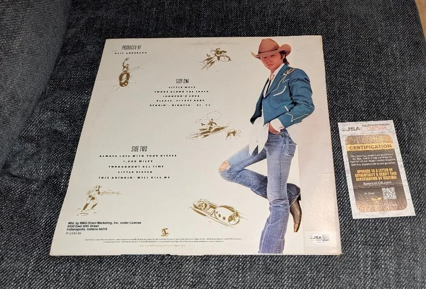 DWIGHT YOAKIM SIGNED HILLBILLY DELUXE Vinyl ALBUM Record JSA COA, изображение 2