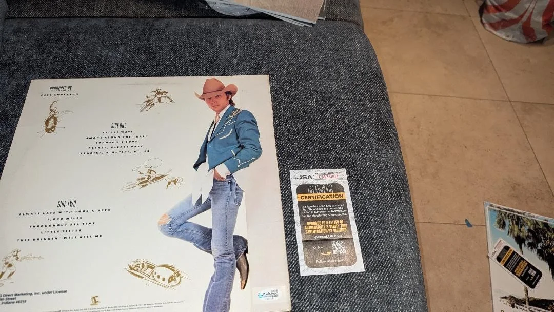 DWIGHT YOAKIM SIGNED HILLBILLY DELUXE Vinyl ALBUM Record JSA COA, изображение 3