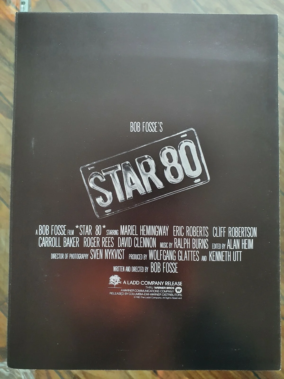 STAR 80 - VINTAGE ORIGINAL PRESS INFO SYNOPSIS BOOKLET - MARIEL HEMINGWAY, FOSSE, изображение 3
