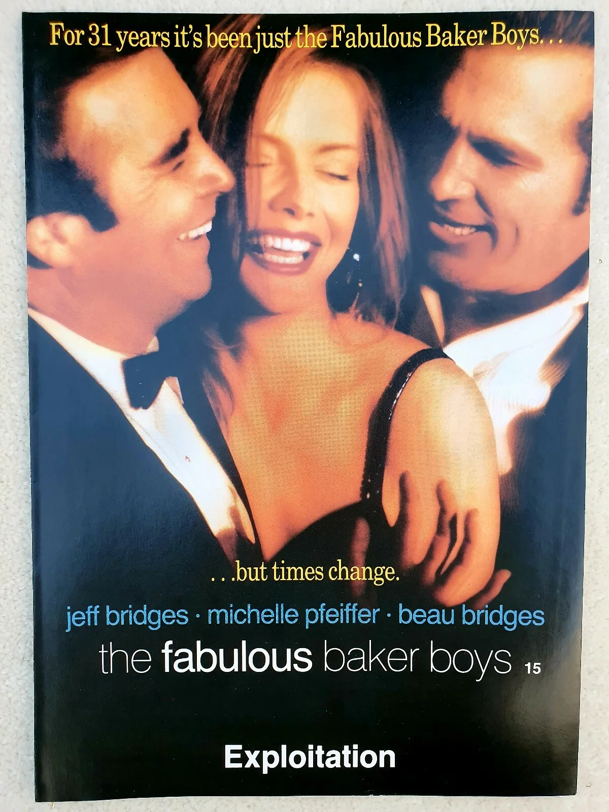 FABULOUS BAKER BOYS ORIGINAL UK PRESSBOOK & SYNOPSIS BOOKLET - PFEIFFER, BRIDGES, изображение 2