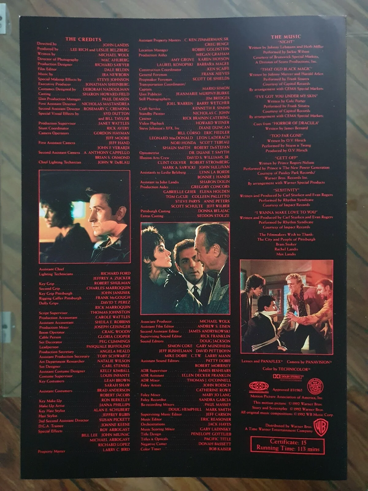 INNOCENT BLOOD - HIGH QUALITY ORIGINAL GLOSSY SYNOPSIS BOOKLET - VAMPIRE MOVIE, image 3