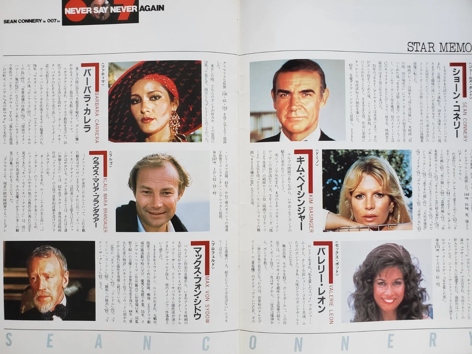 NEVER SAY NEVER AGAIN VINTAGE 1983 BOND SOUVENIR BROCHURE - CONNERY, LEON, JAPAN, изображение 4