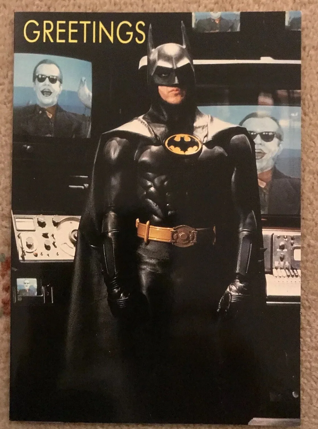 Batman Movie 1989 UK Exclusive Athena Idols Greeting Cards & Envelopes Very Rare, изображение 5