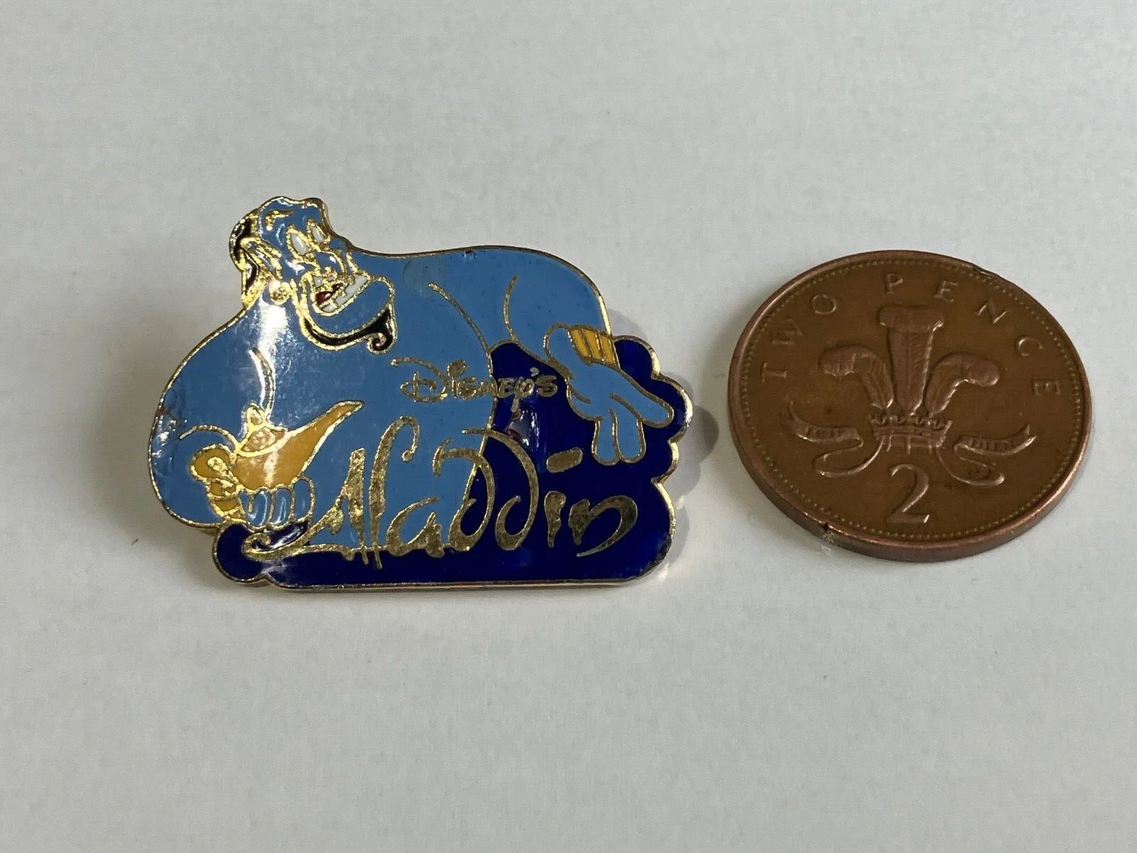 Disneys Aladdin Genie with Lamp Enamel Pin Badge, image 2