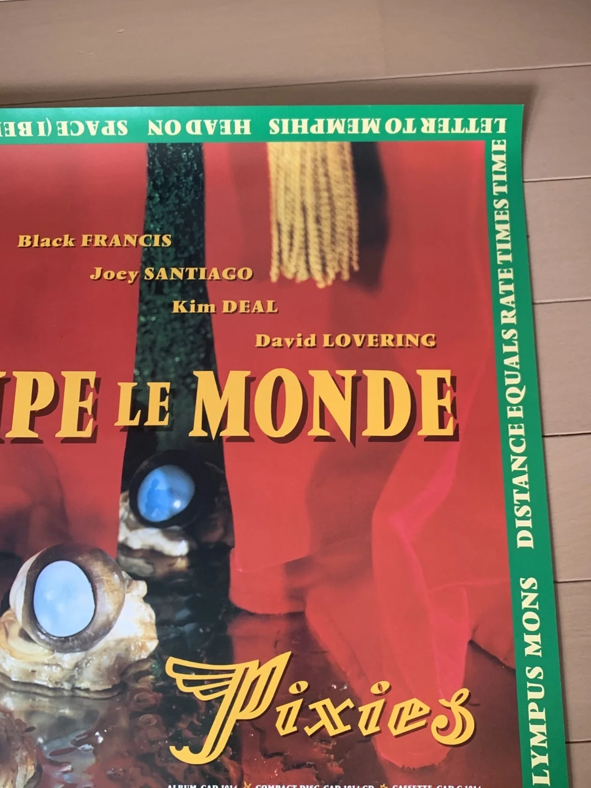 ORIG PRINT 1991 4AD PIXIES Trompe Le Monde Promo POSTER UK MADE Record Store, изображение 3