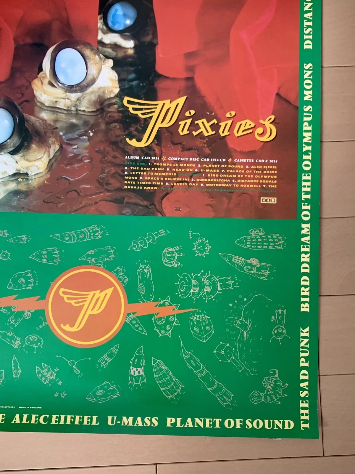 ORIG PRINT 1991 4AD PIXIES Trompe Le Monde Promo POSTER UK MADE Record Store, изображение 5