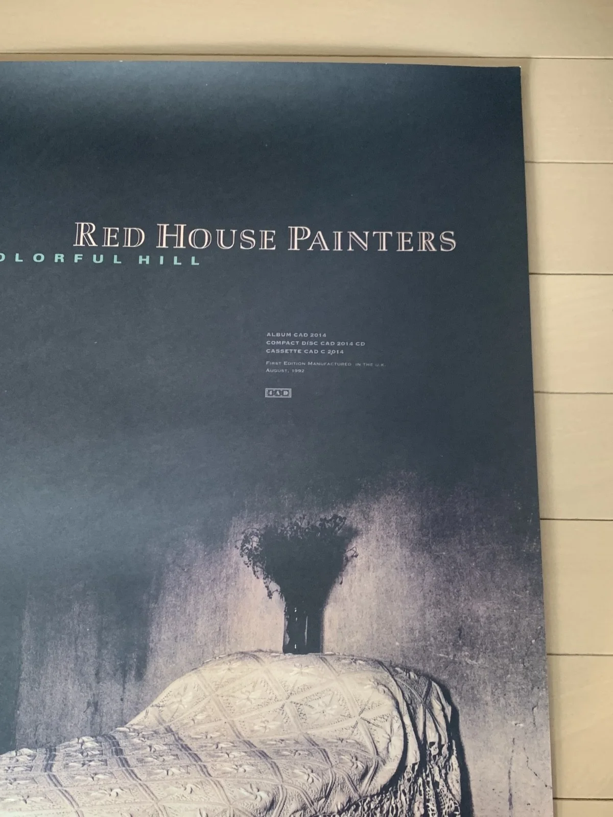 ORIG PRINT 1992 4AD RED HOUSE PAINTERS Down Colorful Hill Promo POSTER UK MADE, изображение 5
