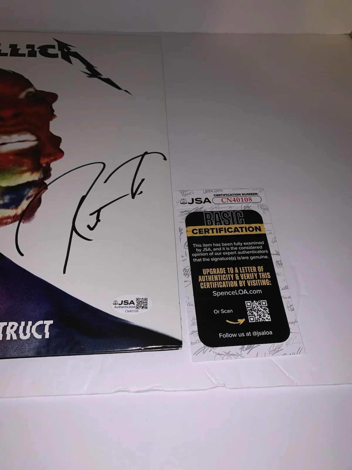 Metallica Signed Hardwire To Self Destruct Vinyl Jsa Coa Kirk Lars Robert Auto, изображение 2