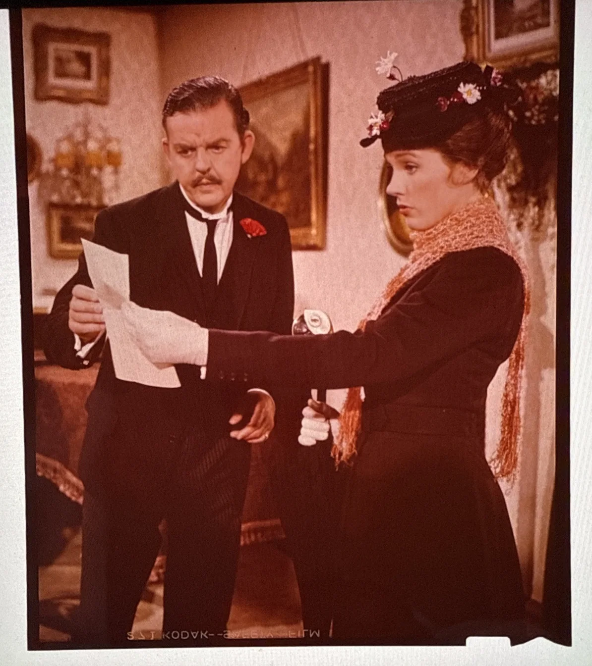 1963 MARY POPPINS - Production Used Film Cell - Julie Andrews & David Tomlinson, изображение 2