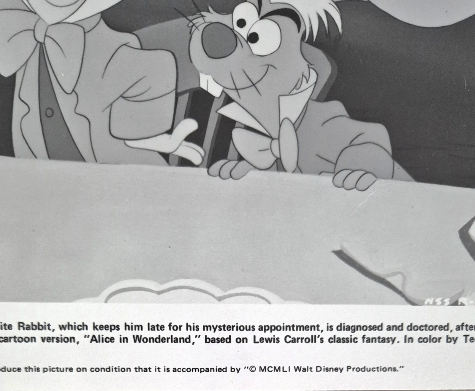 ALICE IN WONDERLAND (1951) - Press Photo / Lobby Card 10" x 8" - Walt Disney #2, изображение 2