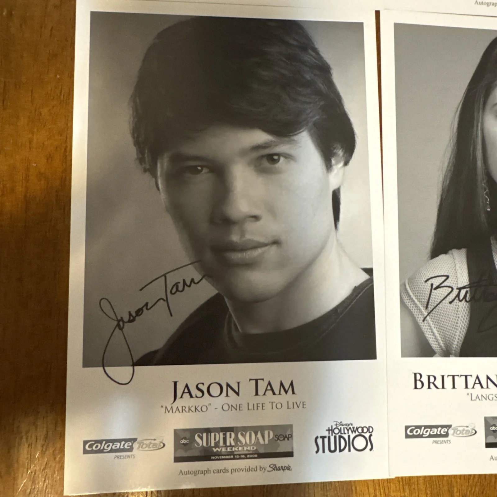 One Life To Live Signed Photos Brittany Underwood Brandon Buddy Bree Williamson, изображение 2