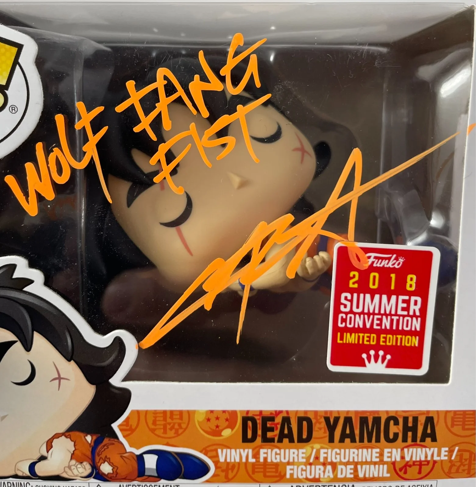 Chris Sabat — Chris Sabat Signed Dragon Ball Z Dead Yamcha 2018 SCLE Funko POP! Vinyl JSA COA, изображение 2