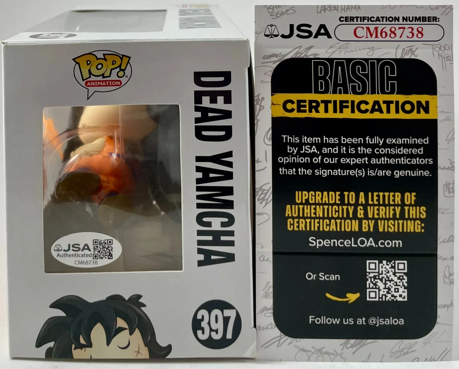 Chris Sabat — Chris Sabat Signed Dragon Ball Z Dead Yamcha 2018 SCLE Funko POP! Vinyl JSA COA, изображение 3