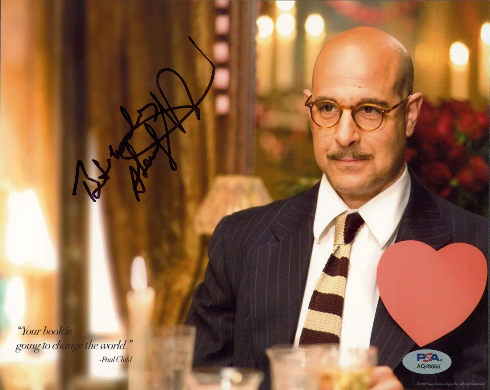 Stanley Tucci — Stanley Tucci Julie & Julia "Best Wishes" Signed 8x10 Photo PSA/DNA #AQ49865