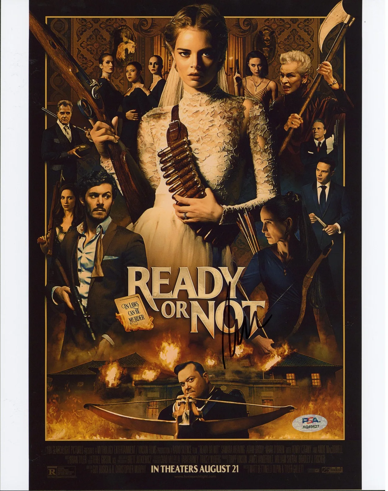 Matt Bettinelli-Olpin — Matt Bettinelli-Olpin Ready or Not Authentic Signed 11x14 Photo PSA/DNA #AQ49627