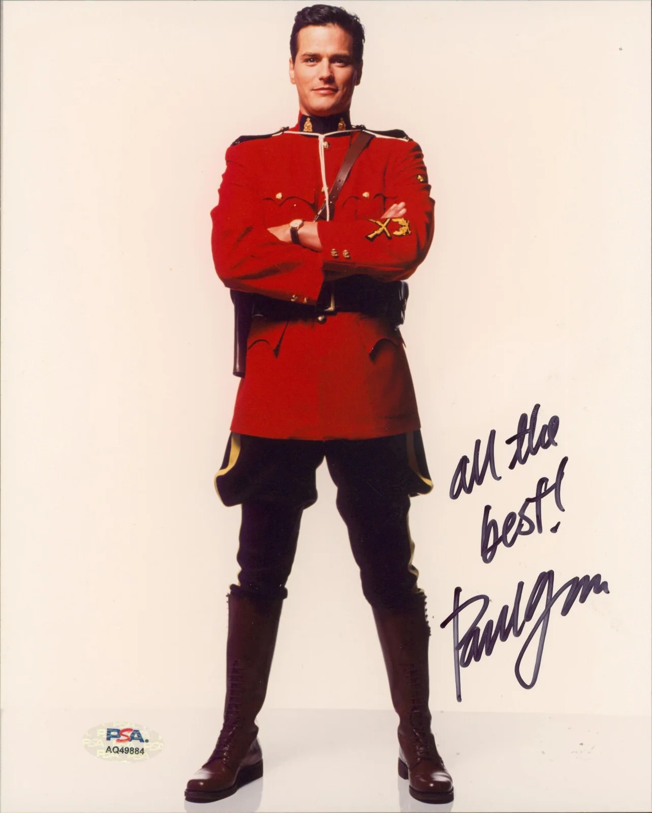 Paul Gross — Paul Gross Due South "All The Best!" Signed 8x10 Vertical Photo PSA/DNA #AQ49884