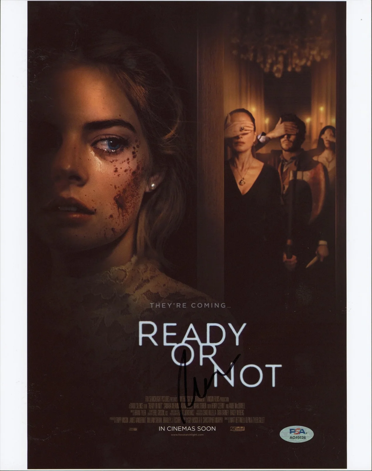 Matt Bettinelli-Olpin — Matt Bettinelli-Olpin Ready or Not Authentic Signed 11x14 Photo PSA/DNA #AQ49626