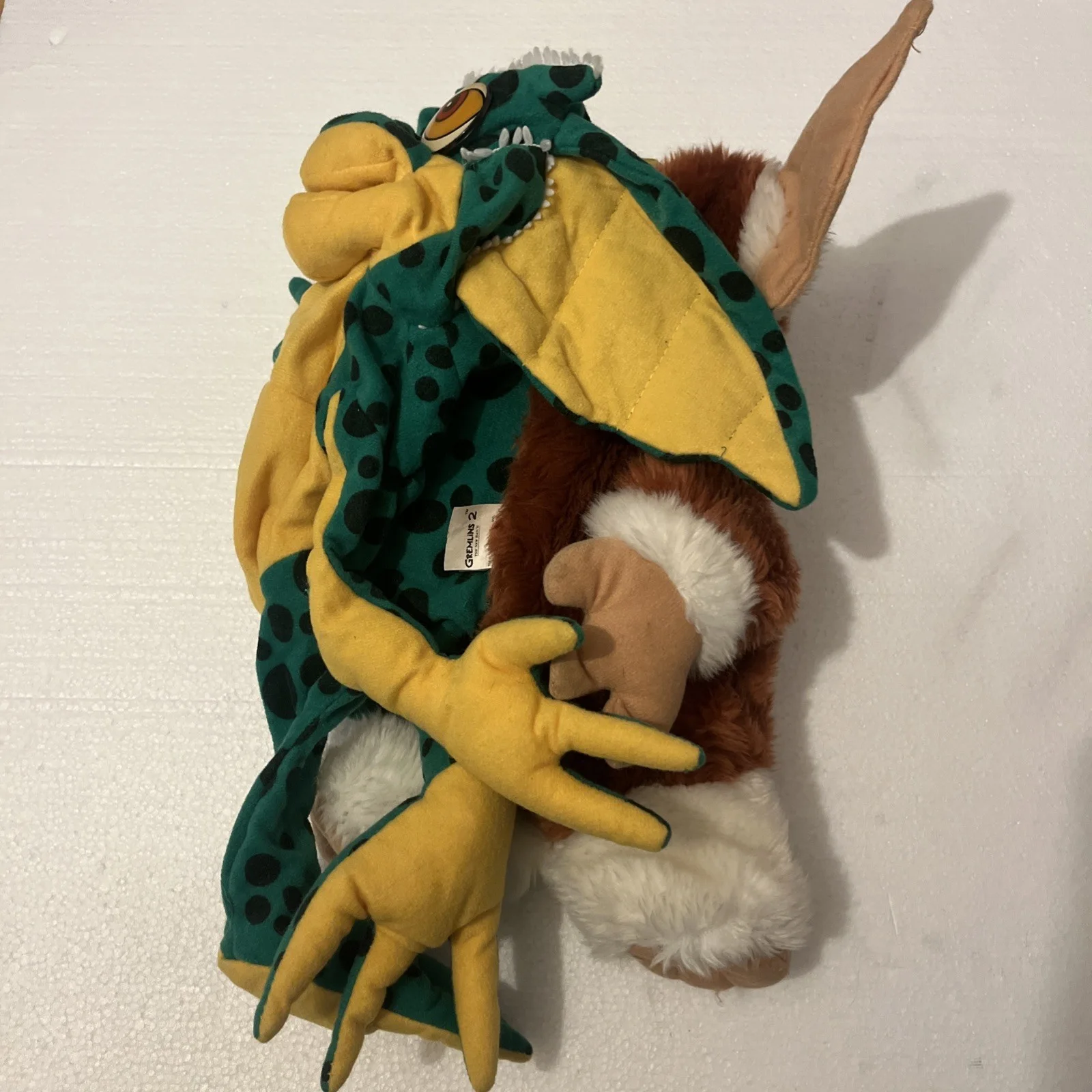 Vintage Gremlins Reversible Plush Mogwai Mohawk & Daffy UK Exclusive 1991 Rare, image 2