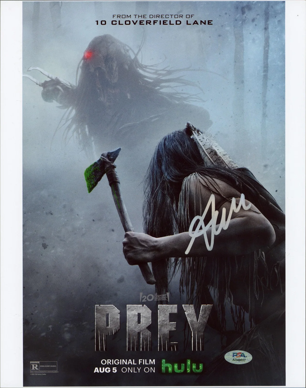 Amber Midthunder — Amber Midthunder Prey Authentic Signed 11x14 Vertical Photo PSA/DNA #AQ49657