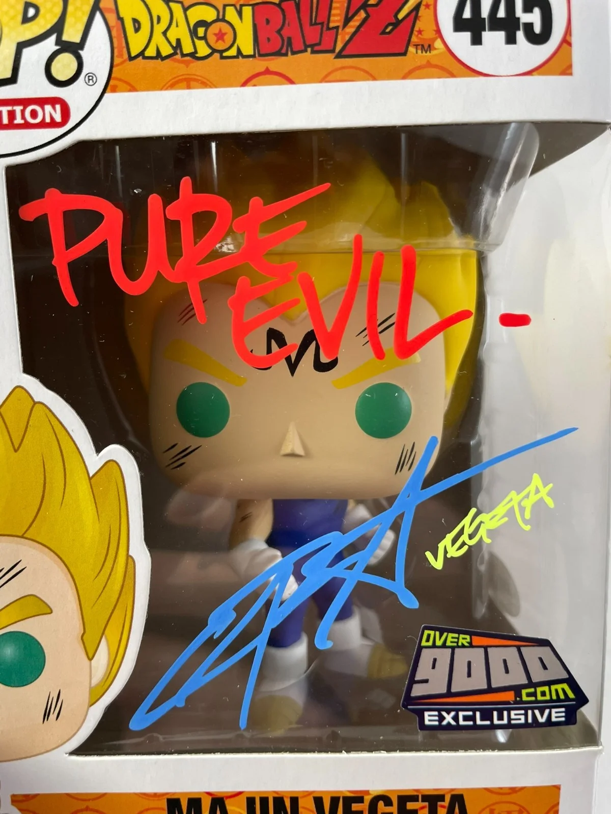 Chris Sabat — Chris Sabat Signed Dragon Ball Z Majin Vegeta Over 9000 Funko POP! Vinyl JSA COA, изображение 2