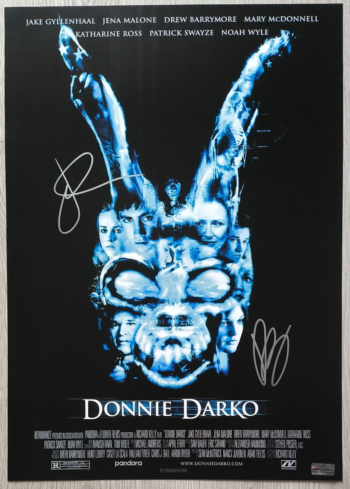Jake Gyllenhaal, Drew Barrymore — Autograph Jake Gyllenhaal ,Drew Barrymore 11x17 Poster ( Donnie Darko )