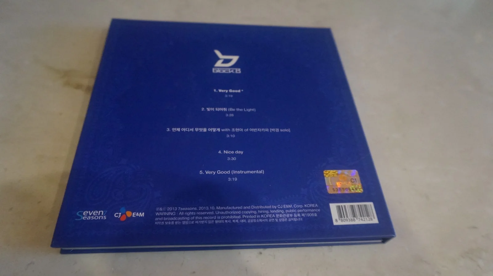 KOREA CD/BLOCK B / 3rd Mini Album - VERY GOOD, image 2
