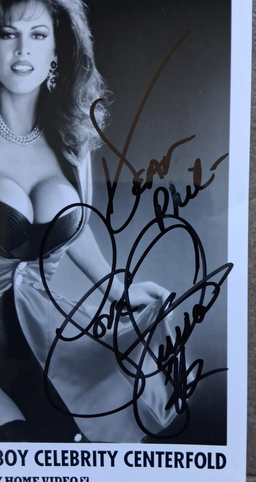 Jessica Hahn — Jessica Hahn Playboy Celebrity Centerfold Signed 8x10 Black & White Photo 1993, изображение 2
