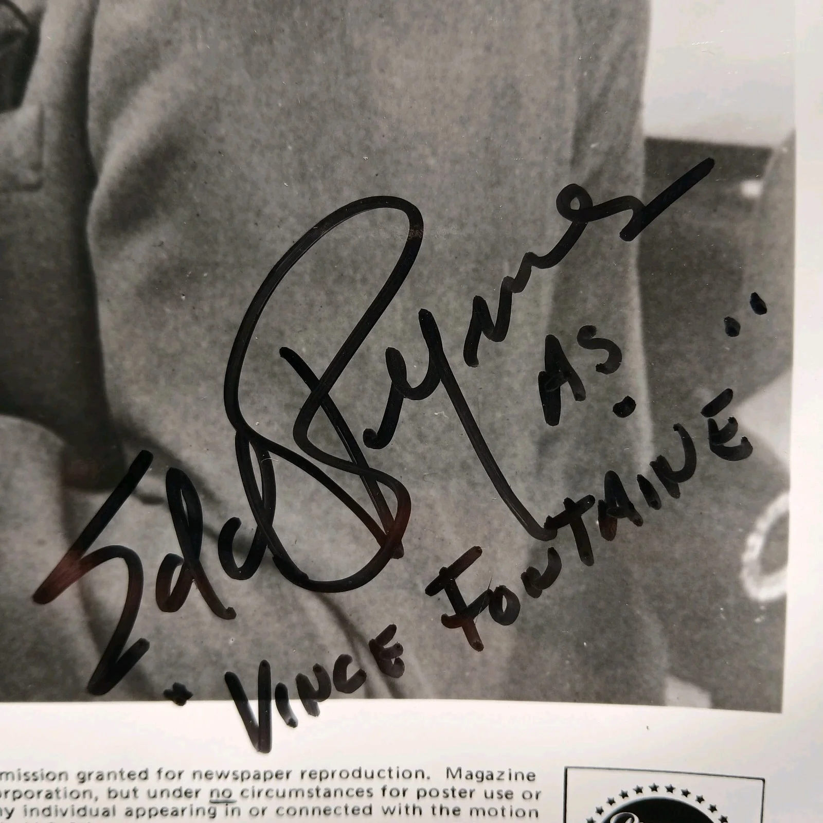 edd byrnes — edd byrnes grease signed photo w/vince fontaine added actor 77 sunset strip, изображение 2