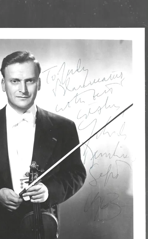 Original Hand Signed autograph by Yehudi Menuhin on 8 x 10 photo, image 2