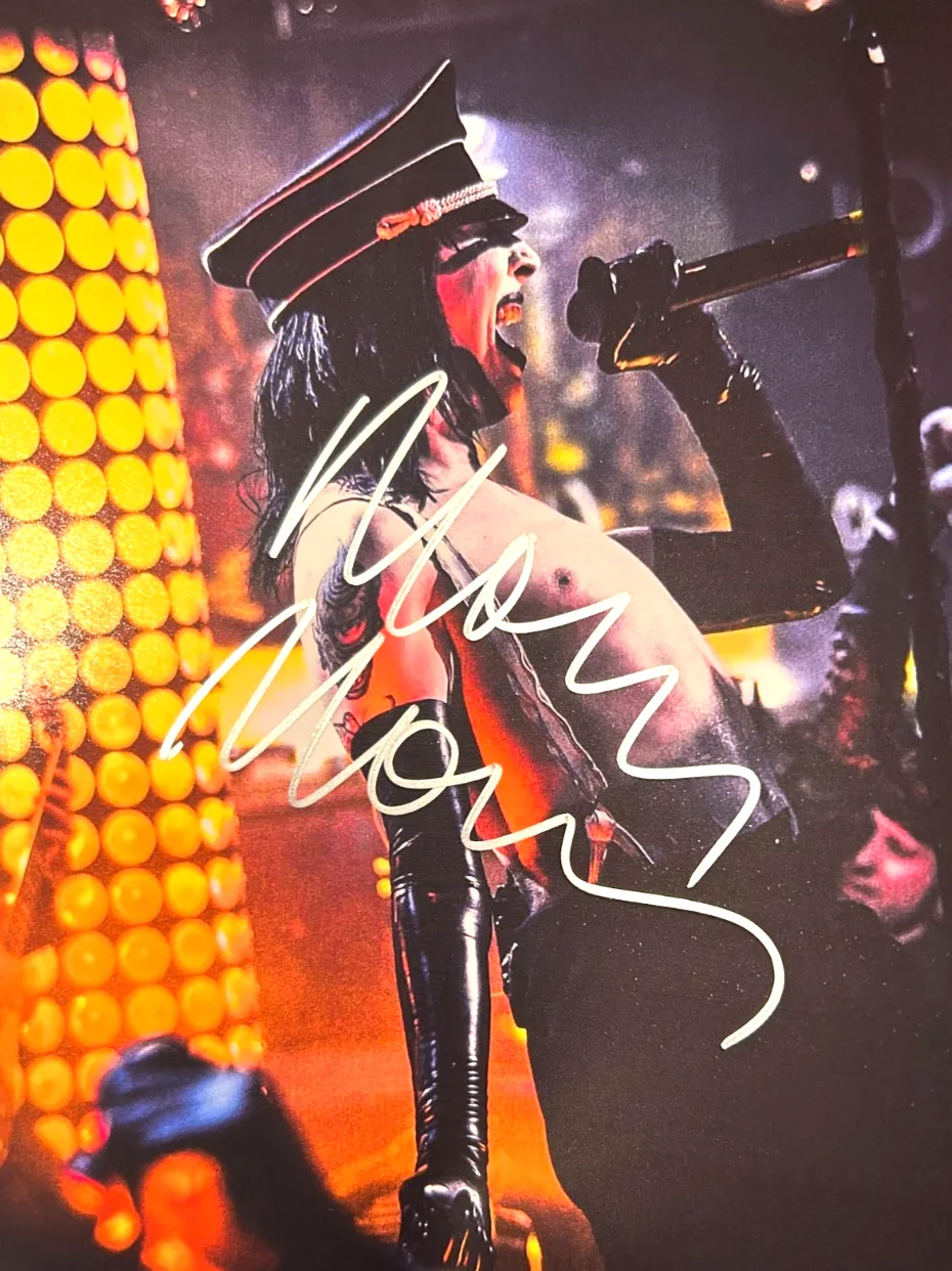 MARILYN MANSON Signed 8x10" Authentic Original Autograph GENUINE w/COA, image 3