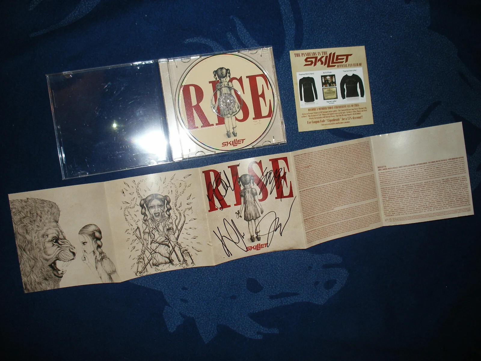 ORIGINAL SKILLET RISE CD ALBUM BAND HAND SIGNED AUTOGRAPHED BY 4 MEMBERS - RARE!, изображение 5