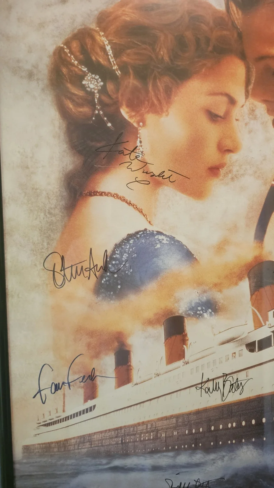 Hand Signed Titanic Movie Poster 11 Signatures W/Certificate of Authenticity, изображение 2