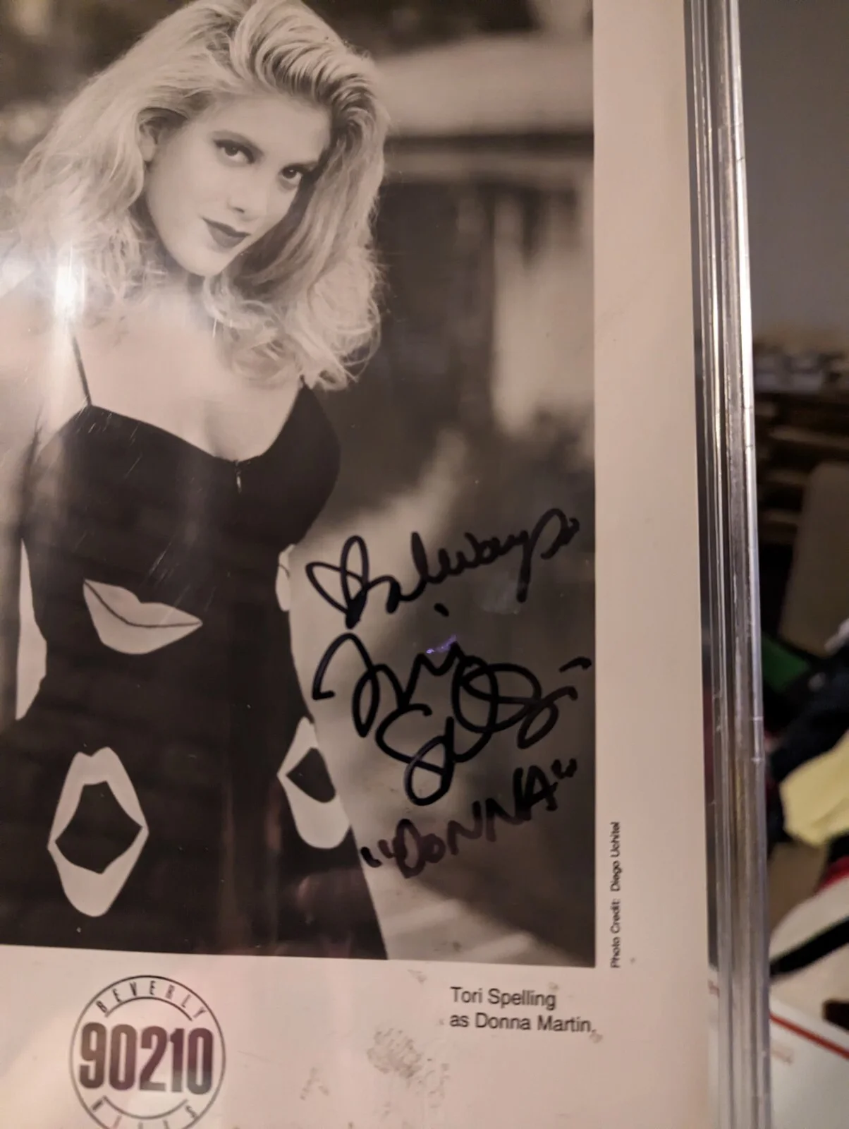 Tori Spelling Signed BEVERLY HILLS 90210 Original B/W 8X10 Promo Photo Beckett, изображение 3