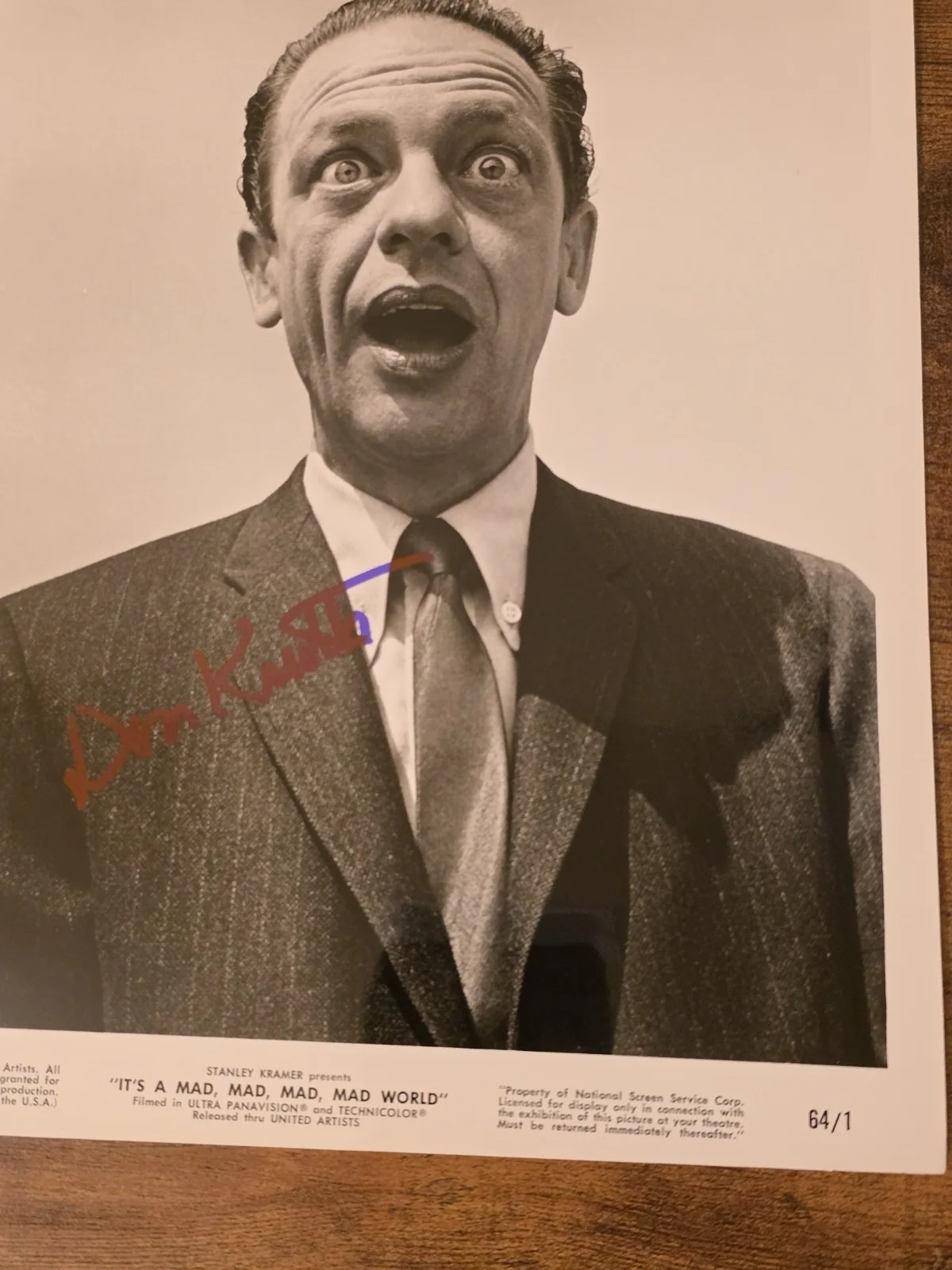 Don Knotts — Don Knotts Signed It's a Mad, Mad, Mad World Vintage Autograph Photo 8X10, изображение 4