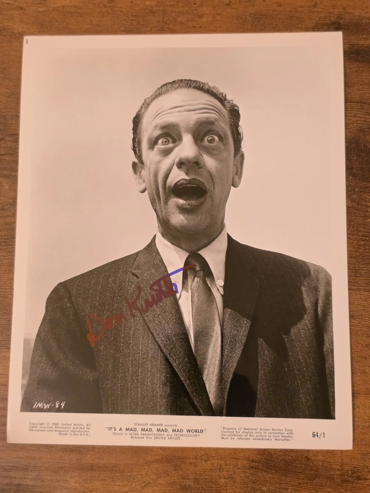 Don Knotts — Don Knotts Signed It's a Mad, Mad, Mad World Vintage Autograph Photo 8X10, изображение 5