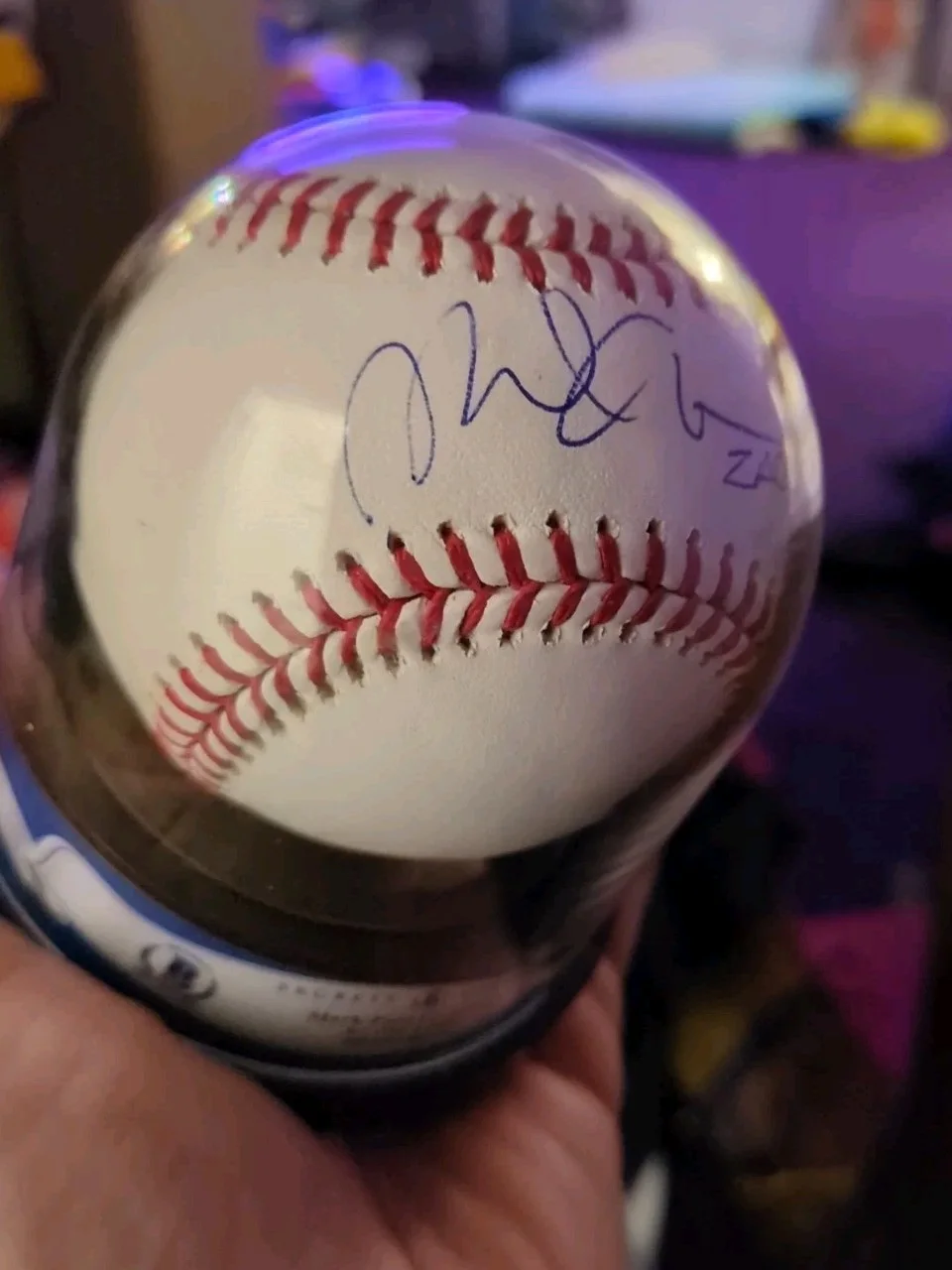 Mark Paul Gosselaar Signed MLB Baseball Beckett Zack Saved By The Bell, изображение 3