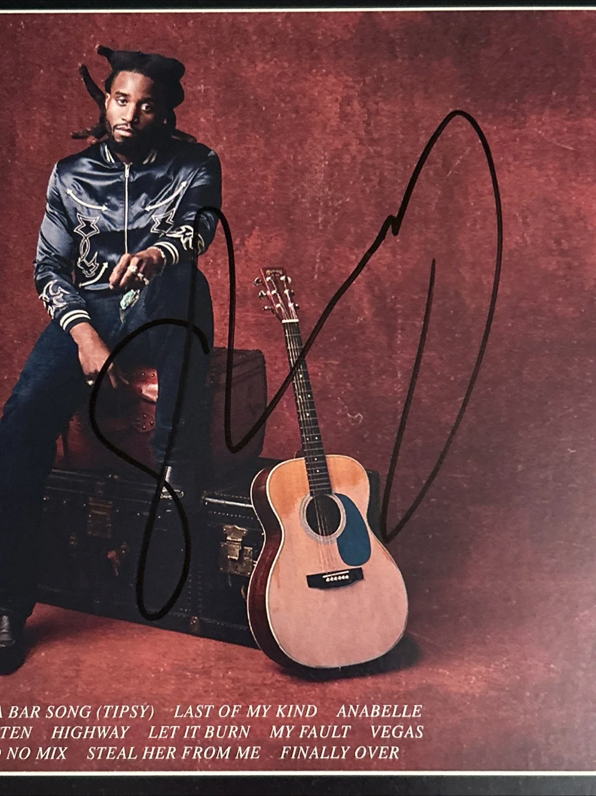 Shaboozey Autographed Where I’ve Been Isn’t Where I’m Going Album Vinyl JSA Cert, изображение 2
