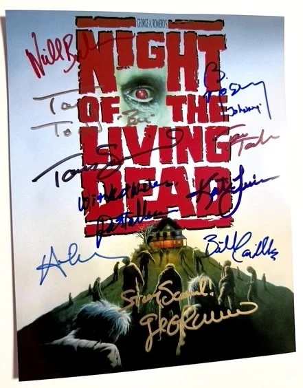 Cast — NIGHT OF THE LIVING DEAD cast signed photo (9) Cult Classic Horror GEORGE ROMERO