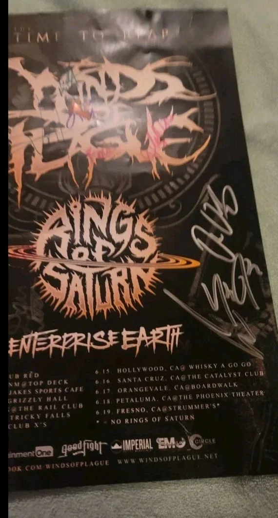 Wings Of Plague Signed Offical Tour Poster, изображение 2