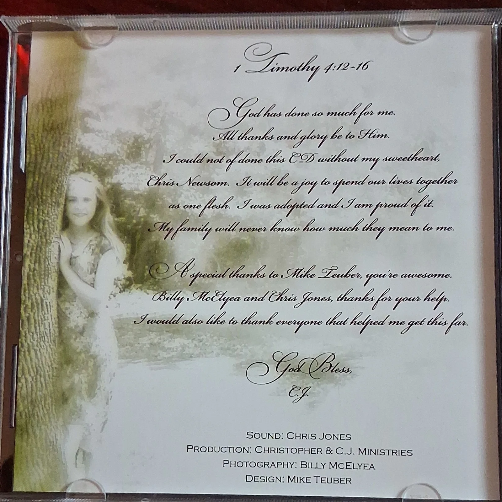 CJ Newsom You Said... Music CD & Booklet Signed Autographed Disc, image 3