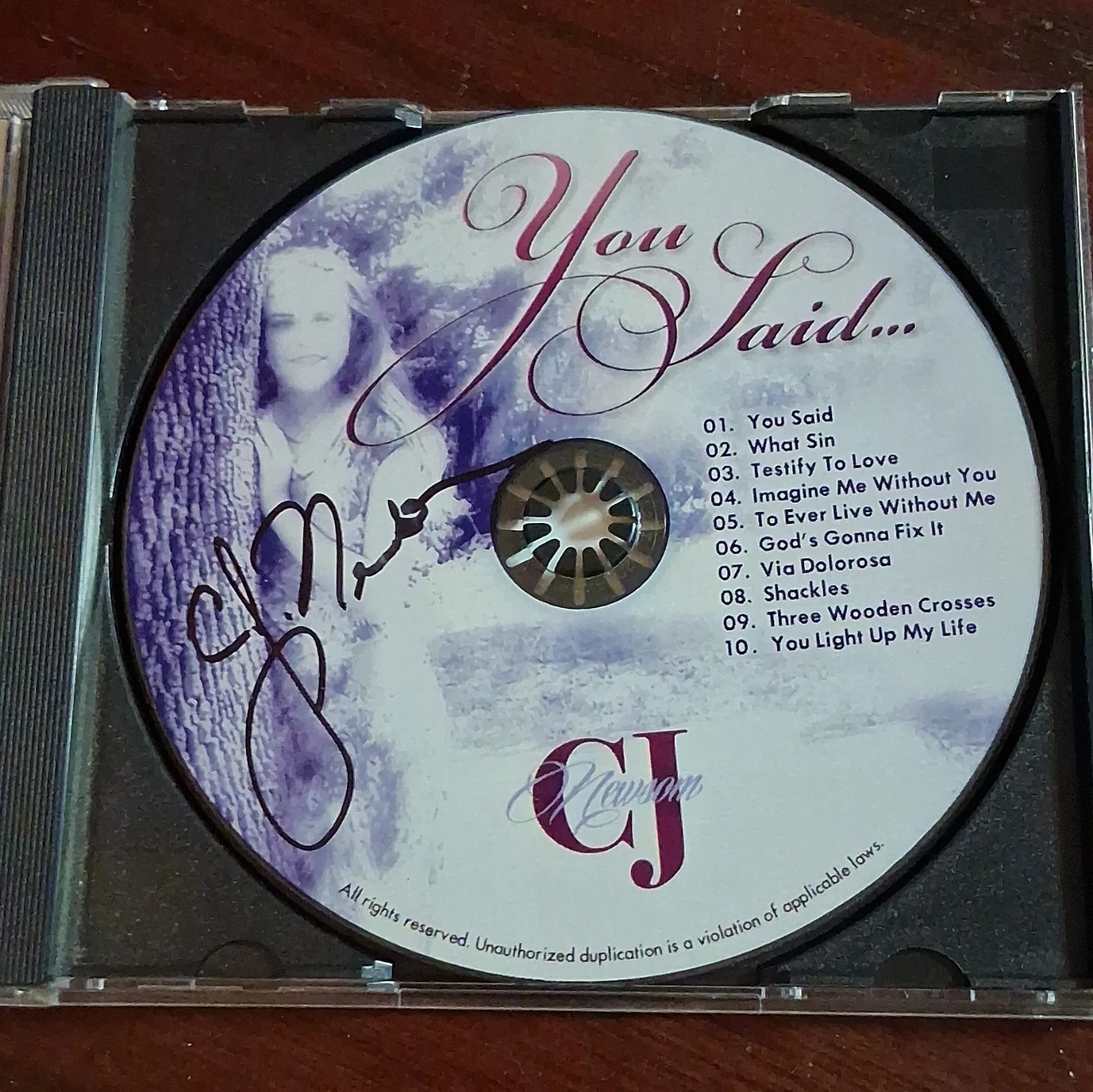 CJ Newsom You Said... Music CD & Booklet Signed Autographed Disc, image 4