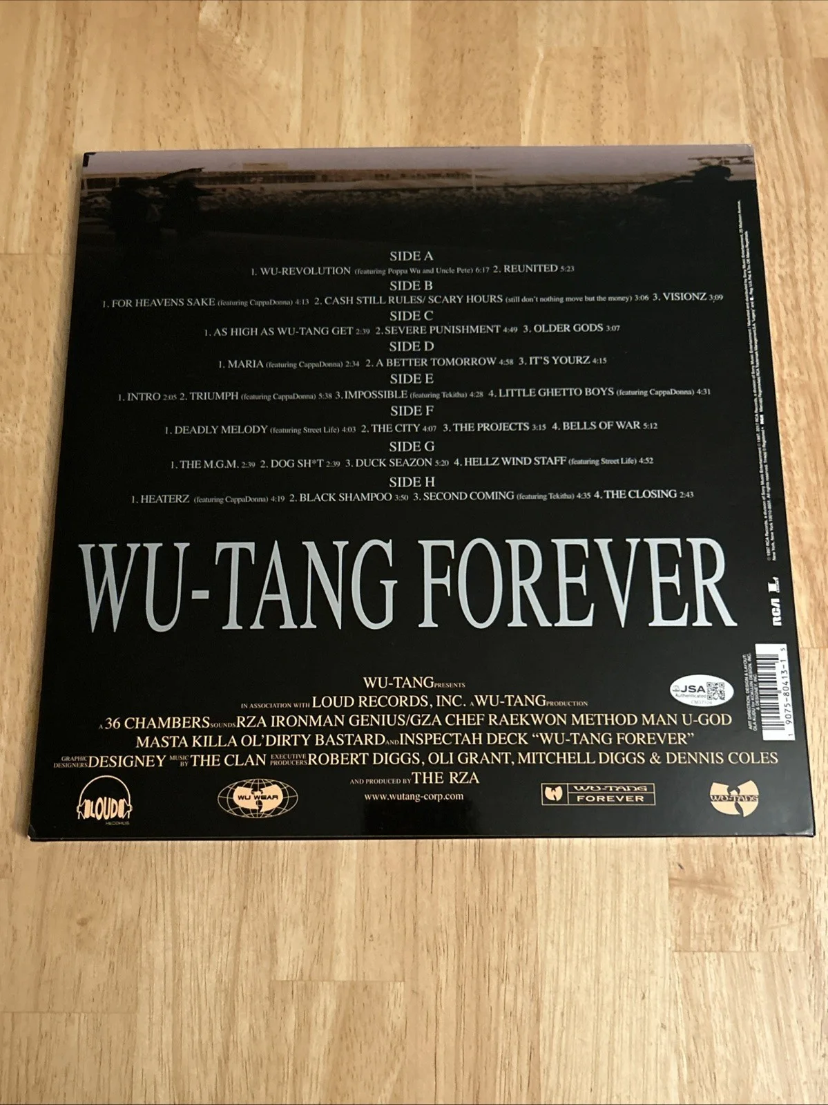 Method Man Wu-Tang Clan Autographed Wu-Tang Forever Album Vinyl JSA Certified, image 3