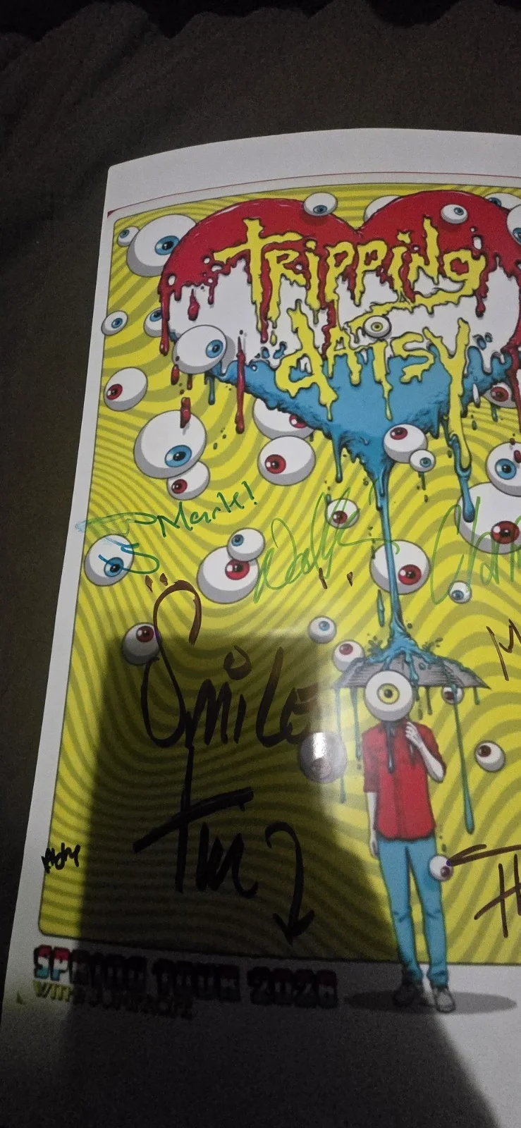 Tripping Daisy Signed Tour Poster 2026 With Proof, изображение 2