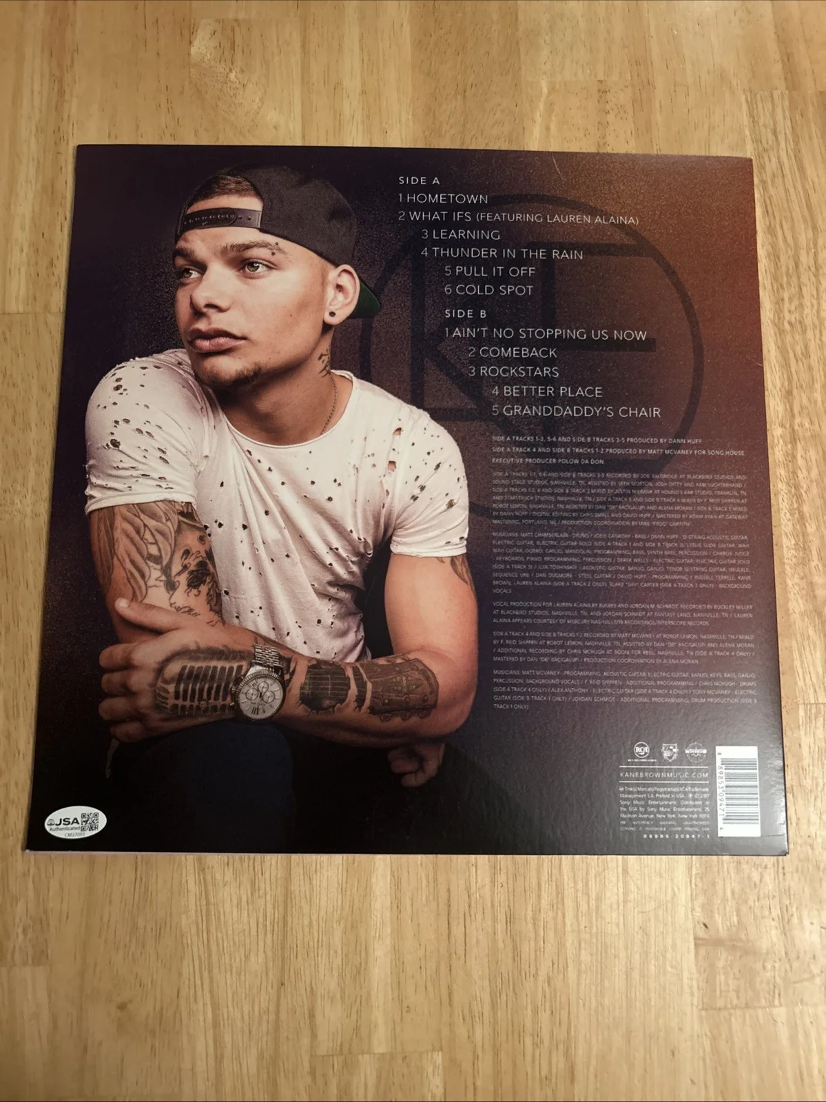 Kane Brown Country Autographed Album Vinyl JSA Certified, изображение 3