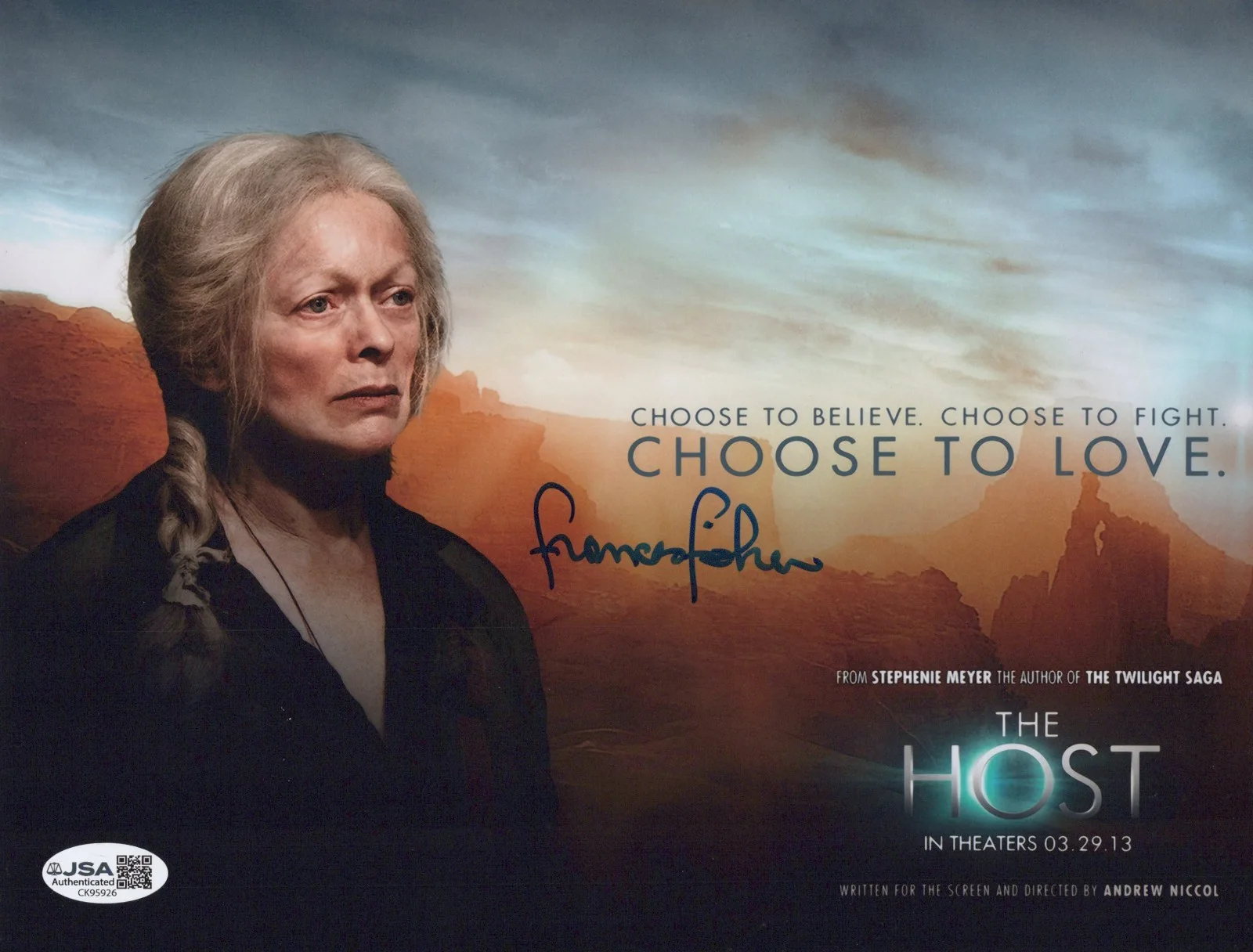 FRANCES FISHER — FRANCES FISHER Signed THE HOST 8x10 Photo MAGGIE STRYDER Autograph JSA COA CERT